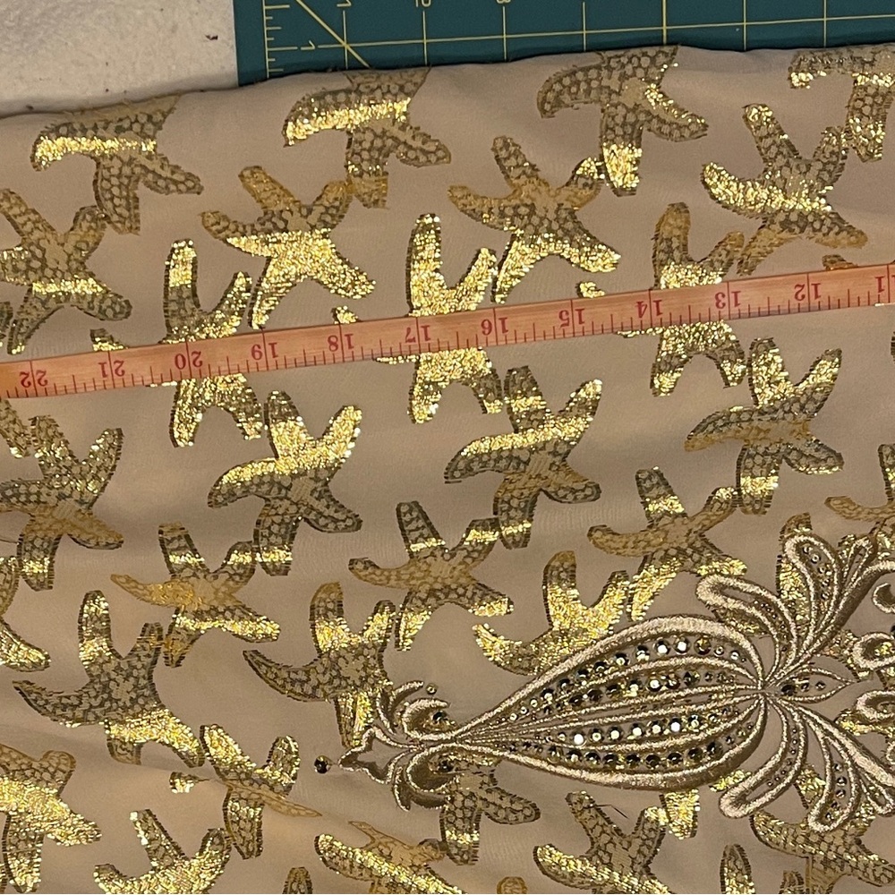 Lilly Pulitzer Fulton Gold Metallic Starfish Dress. XS NWOT - Picture 9 of 12